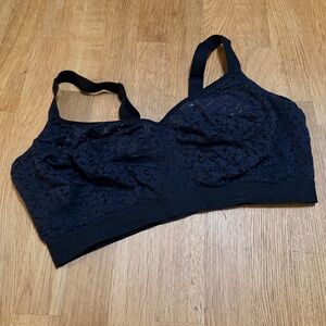 Chantelle 36DDDD Black Norah Supportive Wireless Lace Bra